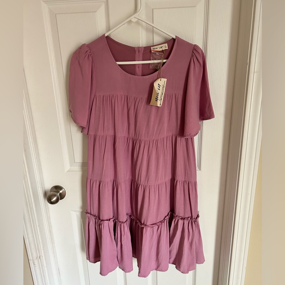 New In Mauve Pink Summer Dress Size Large